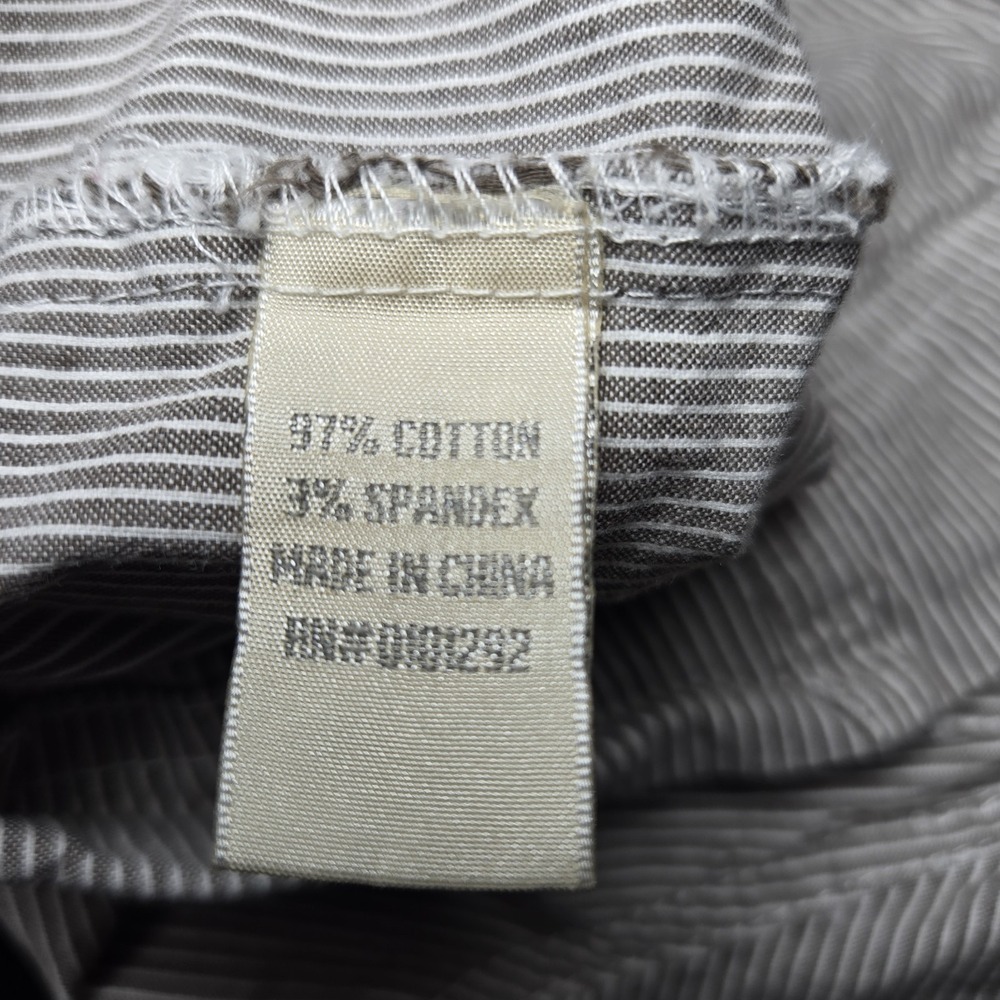 Lulu B Jacket Railroad Stripe Lightweight Cotton Stretch Womens Large Gray - Picture 7 of 8